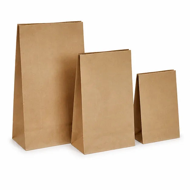 blokbodemzak van kraftpapier 50 gerecycled