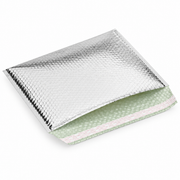 Zilveren plastic luchtkussenenvelop, 80% gerecycled