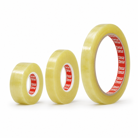 Plakband Tesa transparant — 19 mm x 10 m, 15 mm x 33 m en 15 mm x 66 m