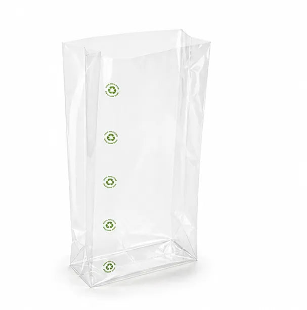 plastic zak met zijvouwen 50 micron 100 gerecycled